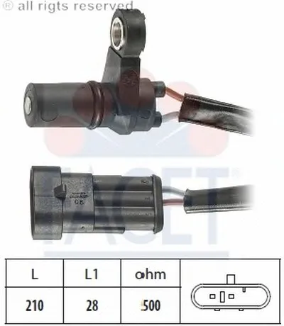 Датчик частоты вращения, автоматическая коробка передач FACET купить