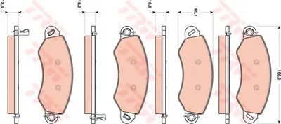 Комплект тормозных колодок, дисковый тормоз