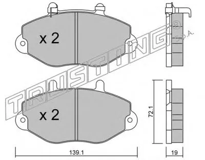 Комплект тормозных колодок, дисковый тормоз TRUSTING купить