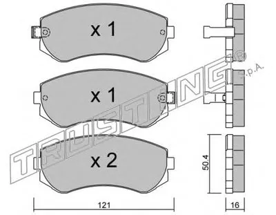 Комплект тормозных колодок, дисковый тормоз TRUSTING купить