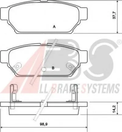 Комплект тормозных колодок, дисковый тормоз A.B.S. купить