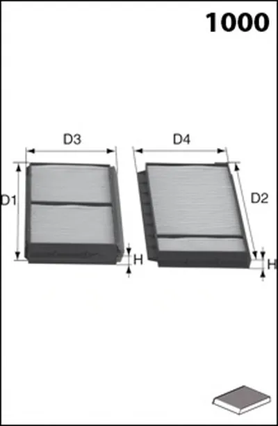 Фильтр, воздух во внутренном пространстве MECAFILTER MECAFILTER купить