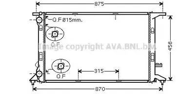 Радиатор, охлаждение двигателя AVA QUALITY COOLING купить
