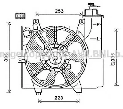 Вентилятор, охлаждение двигателя AVA QUALITY COOLING купить