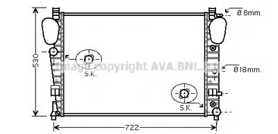 Радиатор, охлаждение двигателя AVA QUALITY COOLING купить