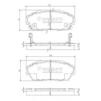 Комплект тормозных колодок, дисковый тормоз NIPPARTS купить