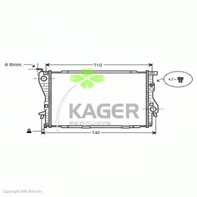 Радиатор, охлаждение двигателя KAGER купить