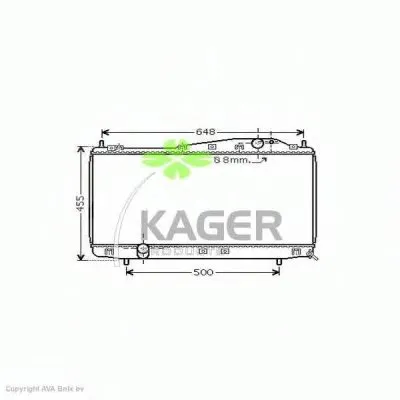 Радиатор, охлаждение двигателя KAGER купить