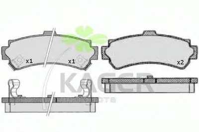 Комплект тормозных колодок, дисковый тормоз KAGER купить