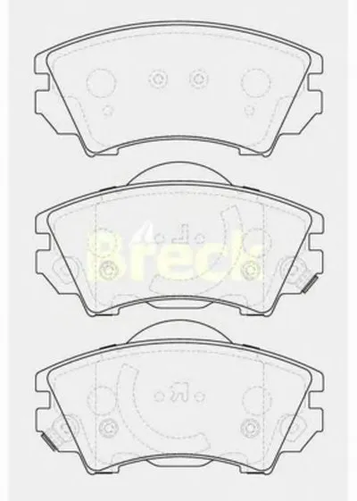 Комплект тормозных колодок, дисковый тормоз BRECK купить