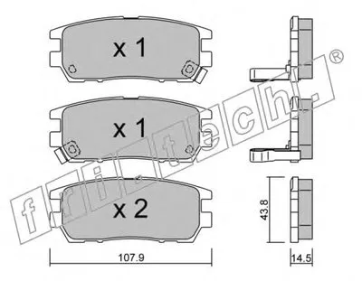 Комплект тормозных колодок, дисковый тормоз fri.tech. купить