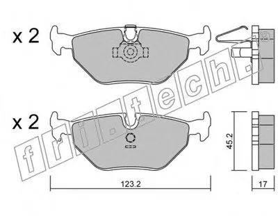 Комплект тормозных колодок, дисковый тормоз fri.tech. купить