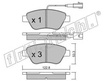 Комплект тормозных колодок, дисковый тормоз fri.tech. купить