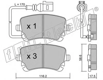 Комплект тормозных колодок, дисковый тормоз fri.tech. купить