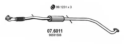 Средний глушитель выхлопных газов ASSO купить