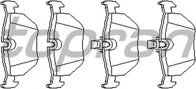 Комплект тормозных колодок, дисковый тормоз TOPRAN купить