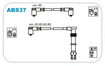 Комплект проводов зажигания JANMOR купить