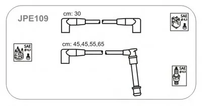 Комплект проводов зажигания JANMOR купить