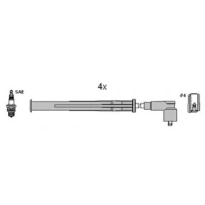 Комплект проводов зажигания Hueco HITACHI купить