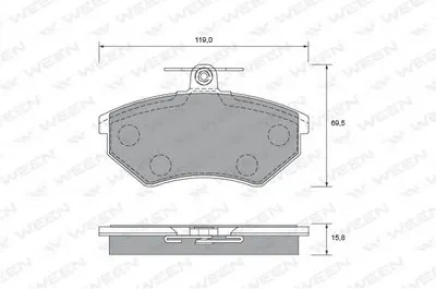 Комплект тормозных колодок, дисковый тормоз WEEN купить