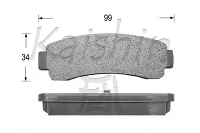 Комплект тормозных колодок, дисковый тормоз KAISHIN купить