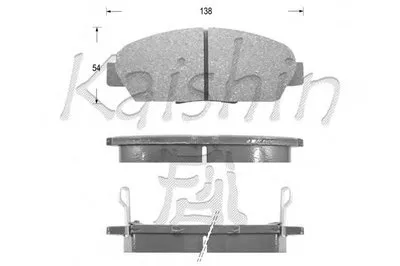 Комплект тормозных колодок, дисковый тормоз KAISHIN купить