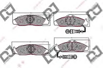 Комплект тормозных колодок, дисковый тормоз DJ PARTS купить