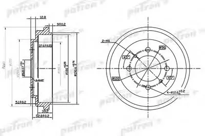 Тормозной барабан PATRON купить