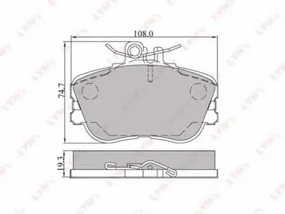 Комплект тормозных колодок, дисковый тормоз LYNXauto купить