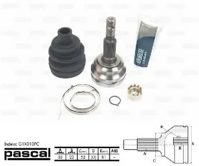 Шарнирный комплект, приводной вал PASCAL купить