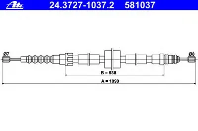 Трос, стояночная тормозная система ATE купить