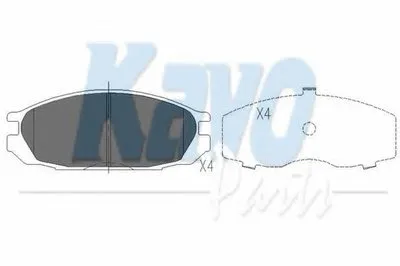 Комплект тормозных колодок, дисковый тормоз KAVO PARTS купить