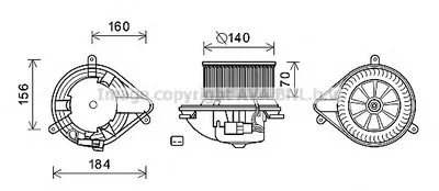 Электродвигатель, вентиляция салона AVA QUALITY COOLING купить