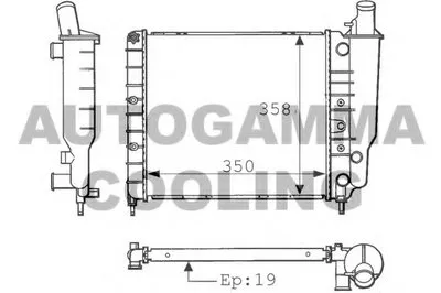 Радиатор, охлаждение двигателя AUTOGAMMA купить