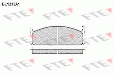 Комплект тормозных колодок, дисковый тормоз FTE купить