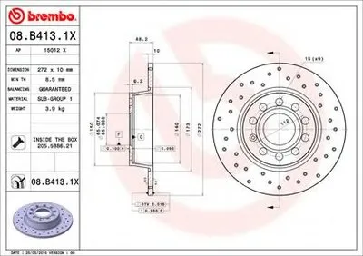 Тормозной диск BREMBO XTRA LINE BREMBO купить