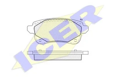 Комплект тормозных колодок, дисковый тормоз ICER купить