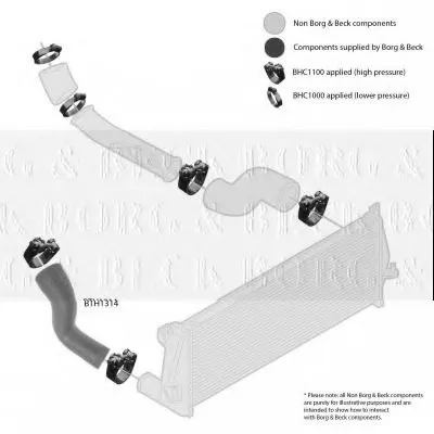 Трубка нагнетаемого воздуха BORG & BECK купить