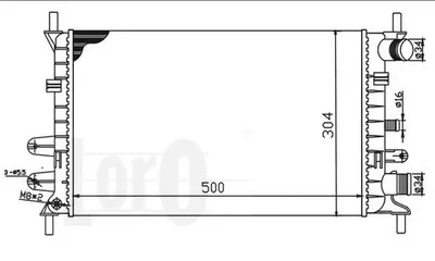Радиатор, охлаждение двигателя LORO купить