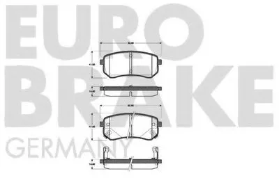 Комплект тормозных колодок, дисковый тормоз EUROBRAKE купить