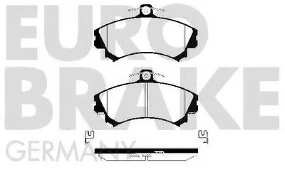 Комплект тормозных колодок, дисковый тормоз EUROBRAKE купить