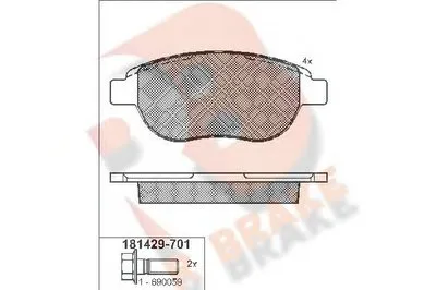 Комплект тормозных колодок, дисковый тормоз R BRAKE купить