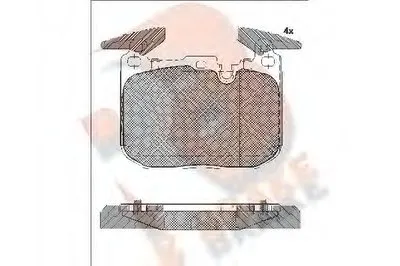 Комплект тормозных колодок, дисковый тормоз R BRAKE купить