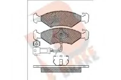 Комплект тормозных колодок, дисковый тормоз R BRAKE купить