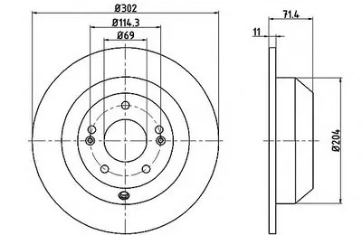 Тормозной диск PRO HELLA купить