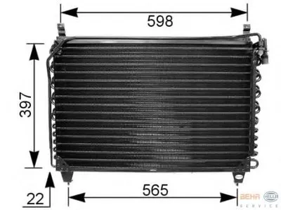 Конденсатор, кондиционер BEHR HELLA SERVICE HELLA купить