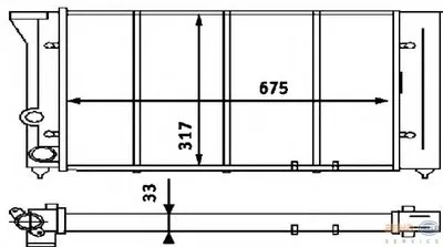 Радиатор, охлаждение двигателя BEHR HELLA SERVICE HELLA купить
