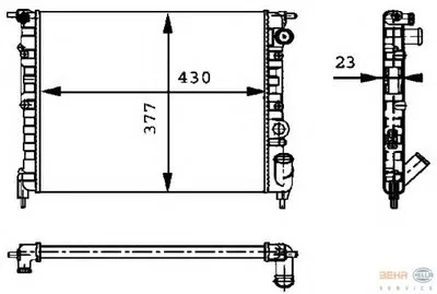Радиатор, охлаждение двигателя BEHR HELLA SERVICE HELLA купить