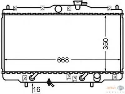 Радиатор, охлаждение двигателя BEHR HELLA SERVICE HELLA купить