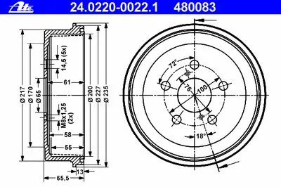 Тормозной барабан ATE купить
